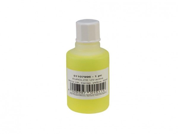 UV -aktive Stempelfarbe - transparent gelb - 50ml