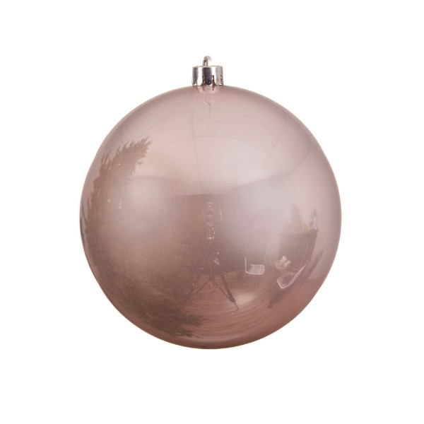 Christbaumkugel - Weihnachtskugel - bruchfest - D: 20cm - glänzend - puderrosa