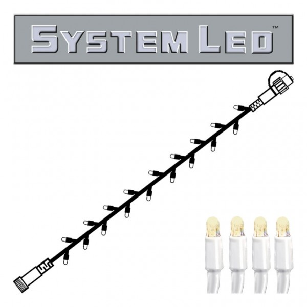 System LED White | Lichterkette | koppelbar | exkl. Trafo | 5.00m | 50x Warmweiß 