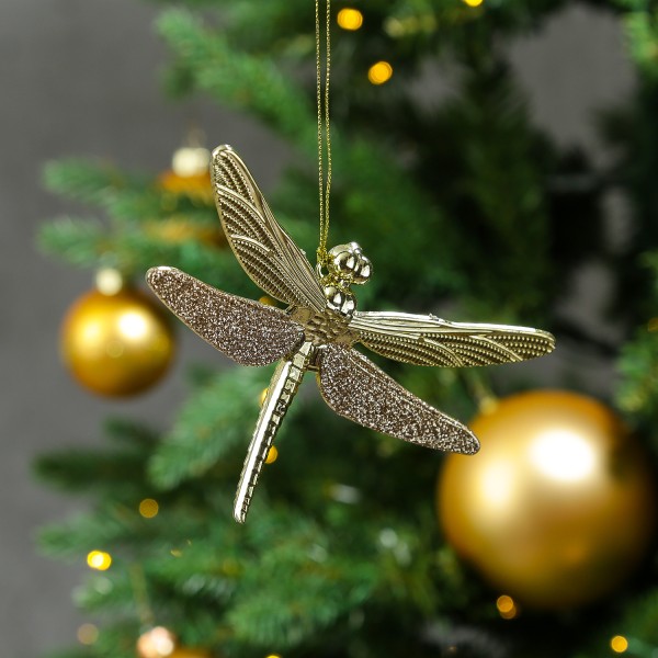Weihnachtsbaumschmuck DISCOKUGEL mit Nikolausmütze - Kunststoff - inkl.  Aufhänger - gold - 2er Set