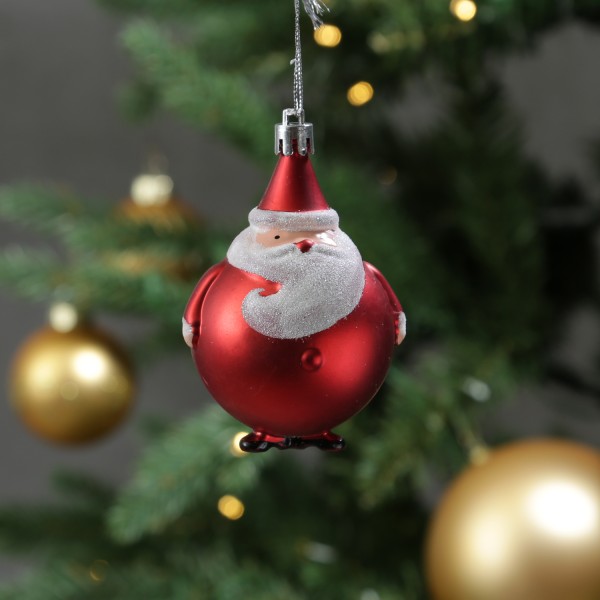 Weihnachtsbaumschmuck Weihnachtsmann - Christbaumschmuck - bruchfest - H: 9cm - matt