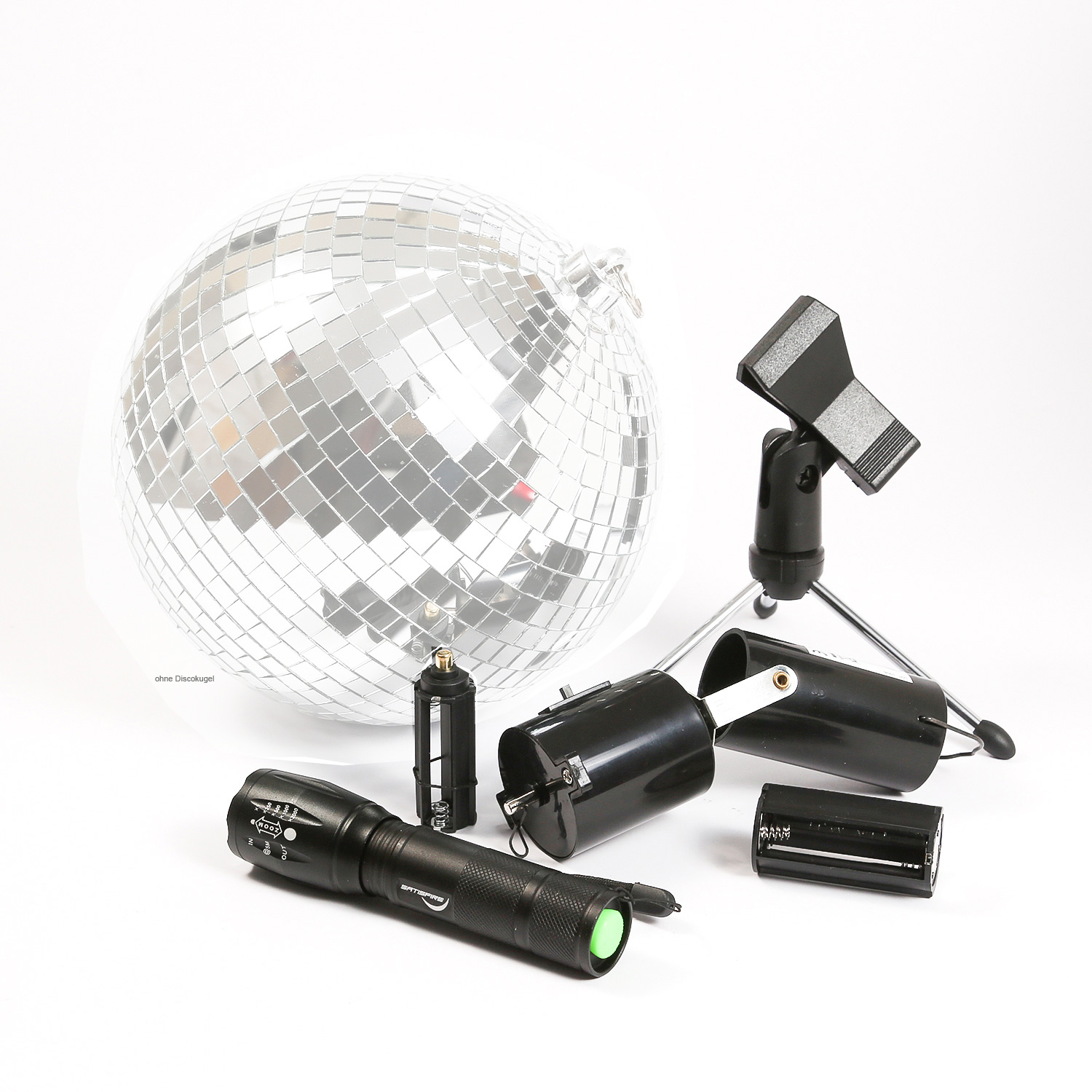 Disco-Kugel LED Party-Lichterkette, 10 Mini Discokugel mit je 6 LED, Bunt  - RGB