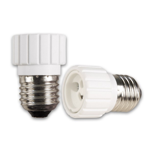 Lampensockel Adapter für Leuchtmittel - max 100W - E27 auf GU10 Konverter