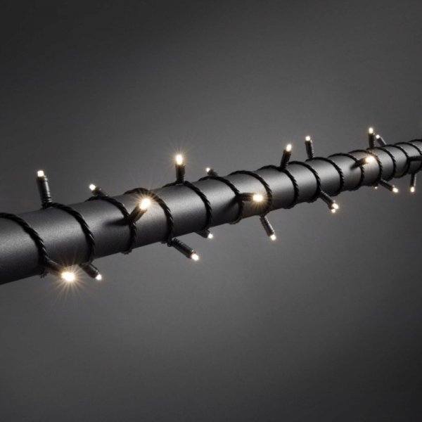 LED Microlichterkette - LED Expert - 11,90m - 120x Warmweiß - Schwarzes Softkabel - Timer -Outdoor