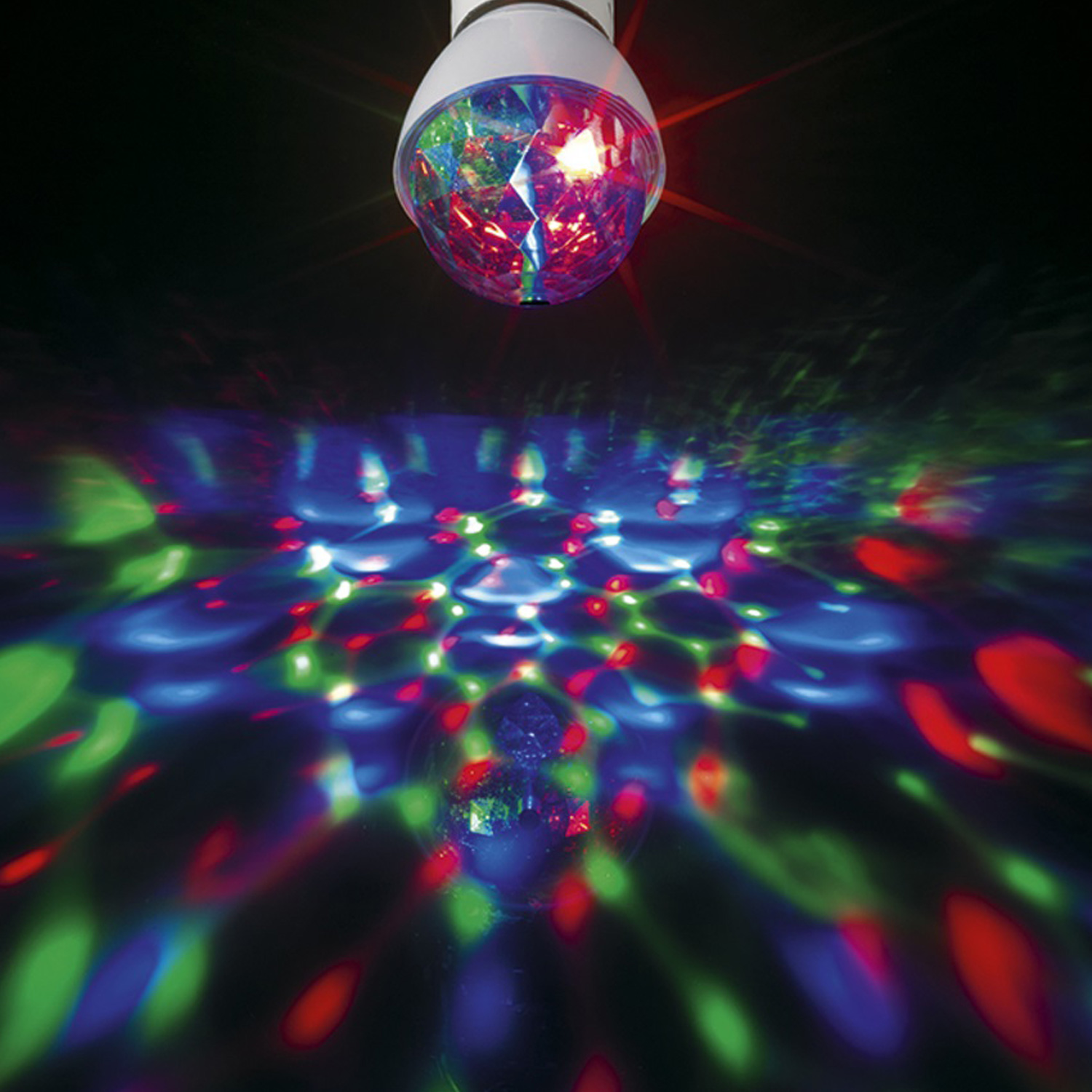 Disco-Kugel LED Party-Lichterkette, 10 Mini Discokugel mit je 6 LED, Bunt  - RGB