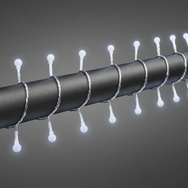 LED-Kugellichterkette - Ball Line Outdoor - 12,72m - 160x Kaltweiß - Transparentes Kabel
