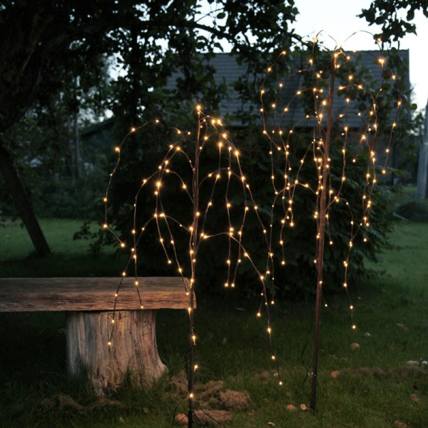 LED Leuchtbaum/Trauerweide - 144 warmweißen LED - H: 150cm - Trafo - Outdoor - braun