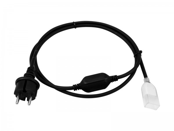 Netzkabel mit Stecker - LED NEON FLEX 230V Slim - IP44 - schwarz