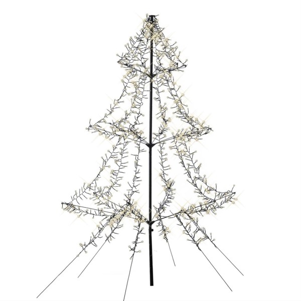 B-Ware LED Lichterbaum - Weihnachtsbaum - 1200 LED - H: 2m - Dimmer - Timer - aufklappbar - für Auße