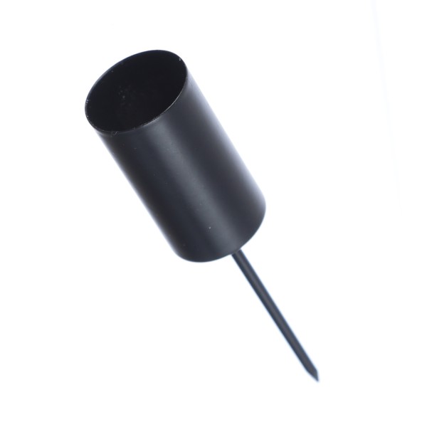 Stabkerzenhalter - Kerzenpick für Adventskranz - ohne Dorn - Metall - H: 9cm - schwarz - 1 Stück