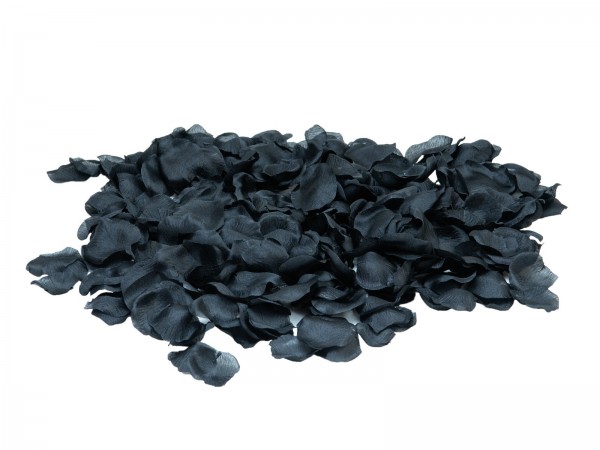 Rosenblätter, schwarz, 500 Stück aus Textil, Größe 8cm - Tolle Dekorationsidee
