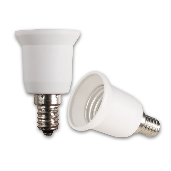 Lampensockel Adapter für Leuchtmittel - max 100W - E14 auf E27