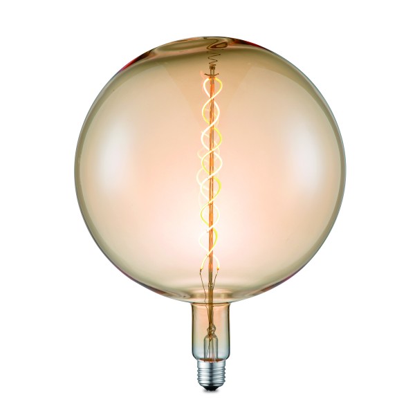 Designleuchtmittel NOVA G260 amber - LED Filament - 2200K - E27 - 220lm - dimmbar - D: 26cm