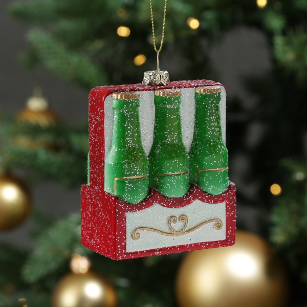 Weihnachtsbaumschmuck Sixpack Bier - Christbaumschmuck für Bierfreunde- bruchfest - H: 10cm